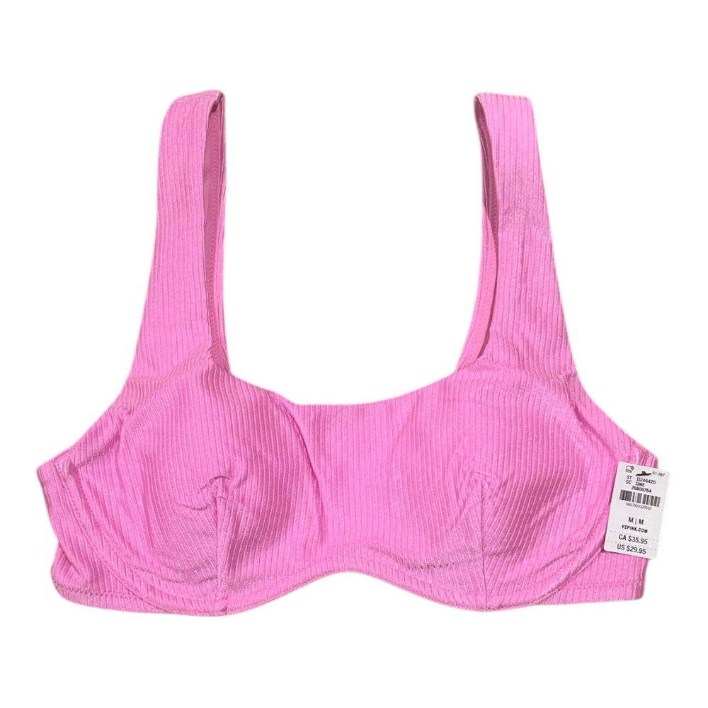 Victoria's Secret Pink The Wave‎ Bikini Top Pullover Lola Pink Color, Size M - Picture 5 of 8